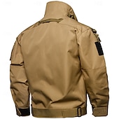 cheap Men&#039;s Jackets &amp; Coats-Men&#039;s Military Jacket Hiking Jacket Tactical Jacket Sports Outdoor Camping &amp; Hiking Waterproof Windbreaker Zipper Pocket Winter Spring &amp;  Fall Solid Color Active Sports &amp; Outdoors Hooded Regular