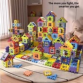 cheap Building Toys-100pcs House Assembly Building Blocks Large Size Creative Square Block Building Blocks Basic Assembly Building Blocks Educational DIY Assembly Toys Birthday Gifts Christmas Halloween Gift