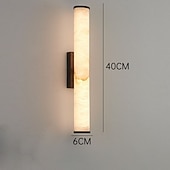 baratos Candeeiros de Parede de interior-Luminária de parede de mármore natural luz led villa de luxo iluminação de cabeceira luz de parede de cobre 110-240v 10w