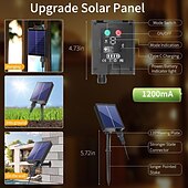economico Striscie luci ad energia solare-10m Fili luminosi 100 LED Bianco caldo Bianco Multicolore Luci di stringa creative Feste All&#039;aperto Impermeabile Ad energia solare