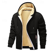 economico felpe in pile-Per uomo Felpa con cappuccio Felpa con cappuccio a zip intera Giacca con cappuccio Giacca in pile Nero Bianco Rosso Blu marino Blu Reale Con cappuccio Liscio Sportivo Giornaliero Per eventi Vintage