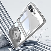 levne Pouzdra pro Samsung-telefon Carcasă Pro Z Flip 7 Z Flip 6 Z Flip 5 Zadní kryt se stojánkem Nárazuvzdorné Retro TPU PC