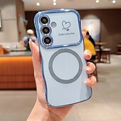 Недорогие Чехлы для Samsung-телефон Кейс для Назначение S24 S24 Ultra Plus S23 Ultra Plus S23 S22 S22 Плюс Ультра S25 Ультра Кейс на заднюю панель Магнитный Поддержка беспроводной зарядки Защита от удара Ретро Покрытие