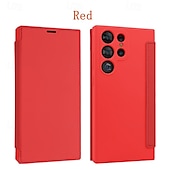 levne Pouzdra pro Samsung-Ochranný kryt na telefon pro S24 S24 Ultra Plus S23 Ultra Plus S23 S22 S22 Plus Ultra S25 Ultra zadní kryt se stojanem slotem na karty odolný proti nárazu retro TPU PU kůže