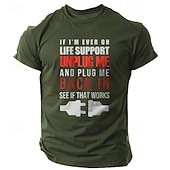  Bărbați Imprimat cu litere Amuzant Tricou Tee Top 100% Bumbac Manșon scurt Grafic Cămaşă Negru Verde Militar Albastru Închis Tricou confortabil Festival Îmbrăcăminte de designer de modă