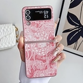 cheap Samsung Cases-Phone Case For Samsung Galaxy Z Flip 6 Z Flip 5 Z Flip 4 Z Flip 3 Back Cover Shockproof Retro PC PU Leather