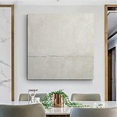preiswerte Abstrakte Gemälde-3D-Ölgemälde in Weiß, handgemalt, dickes strukturiertes Ölgemälde, handgemaltes beige-weißes Gemälde auf Leinwand, abstraktes 3D-Ölgemälde in Weiß mit Struktur, Wandkunst, Gemälde für Wohnzimmer,