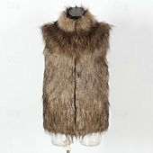 economico Gilet-Per uomo Gilet Cappotto di pelliccia sintetica Giornaliero Appuntamento Da mare Di tendenza Informale Autunno inverno Tenere al caldo Poliestere Comodo Liscio Cardigan Colletto alla coreana Standard