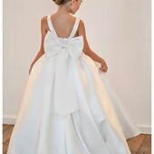 abordables Robes de fête-Enfants Fille Robe de fête Couleur unie Sans Manches Utilisation Maille Princesse Doux Maille Mi-mollet Robe Fourreau Robe en Tulle Eté Printemps Automne Enfants Blanche Rose Claire