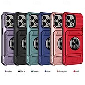 tanie Etui do iPhone&#039;ów-telefon Kılıf Na iPhone&#039;a 16 Pro Max Plusa iPhone&#039;a 15 Pro MaxPlus iPhone 14 Pro Max iPhone 14 Pro Max Plus iPhone&#039;a 13 Pro Max . Osłona tylna Uchwyt pierścieniowy Magnetyczne Gniazdo karty Retro TPU