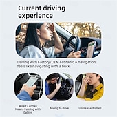 お買い得  カープレイアダプター-ottocast ワイヤレス CarPlay アダプター、ディスプレイとカスタマイズ可能な画面付き、有線からワイヤレス CarPlay ドングル、プラグ アンド プレイ、自動 CarPlay アダプター