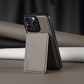お買い得  iPhone用ケース-電話 ケース 用途 iPhone 16 Pro Max プラス iPhone 15 プロマックスプラス iPhone 14 Pro Max iPhone 14 Pro Max Plus iPhone 13 Pro Max バックカバー スタンド付き 磁石バックル ワイヤレス充電をサポート レトロ風 TPU PUレザー