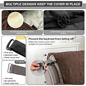 baratos Capa de reclinável-Capas reclináveis 100% à prova d&#039;água, capas antiderrapantes para poltrona reclinável com bolso, protetor de móveis acolchoado para cadeira reclinável lavável para crianças, animais de estimação