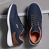 economico Sneakers da uomo-scarpe da ginnastica sportive casual da uomo color cuoio con suola ammortizzata e design allacciato – comode scarpe da passeggio per tutti i giorni