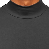 cheap Basic T shirts-Men&#039;s Dralon Mock Turtleneck T shirt Tee Turtleneck shirt Tee Top Long Sleeve Shirt Plain Turtleneck Street Vacation Long Sleeve Soft Clothing Apparel Fashion Designer Basic