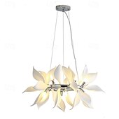 cheap Chandeliers-White Porcelain Petal Pendant Lights Modern Luxury Pendant Light Hanging Lamp Hanging Lamp for Ceiling Lustre 110-240V