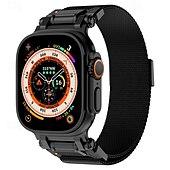 olcso Apple óraszíjak-Solo Loop Kompatibilis valamivel Apple Watch óraszíj 42mm 44mm 45mm 49mm Fém kapocs Állítható Rozsdamentes acél Csere óraszíj mert iwatch Ultra 2 Series 9 8 7 SE 6 5 4 3 2 1