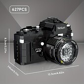 abordables Juguetes de construcción-627 piezas de bloques de construcción en miniatura para cámara digital SLR, bloques de construcción de partículas pequeñas, modelo tridimensional creativo, regalo para niño, regalo de Halloween/Día de