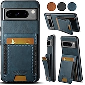 זול תיק טלפון אחר-טלפון מגן עבור Pixel 9 Pro Pixel 9 Pro XL Pixel 8 Pro Pixel 8 פיקסל 9 Pixel 7 Pixel 7 Pro Pixel 6 Pixel 6 Pro כיסוי אחורי עם מעמד חריץ לכרטיס עמיד בזעזועים רטרו TPU PC עור PU
