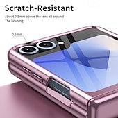 Недорогие Чехлы для Samsung-телефон Кейс для Назначение Z-флип 6 Z Flip 5 Кейс на заднюю панель и протектор экрана Защита от удара Ретро Покрытие ПК