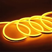 cheap Neon LED Lights-Waterproof LED Neon Tube 20M 15M 10M 5M 3M 2M 1M AC 220V-240V SMD 2835 Flexible Neon Strip Single Color for Outdoor Decorative Lighting