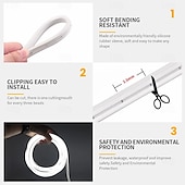 voordelige Neon LED-verlichting-5m waterdichte led neon buislamp, flexibele stripverlichting enkele kleur voor binnen en buiten decoratief 12v eu/uk/us/au stekker