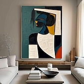 abordables Peintures portraits-peinture sur toile de portrait d&#039;amoureux faite à la main peinture à l&#039;huile nue de femmes africaines faite à la main art mural fait à la main idées de décoration moderne peinture nue pour votre