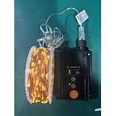 cheap Solar String Lights-50M-500Leds/100M-1000Leds Outdoor High Brightness Copper Wire Light String Large Solar Panel Courtyard Eaves Christmas Trees Balconies Fences Holy Festival Atmosphere Decorative Light String