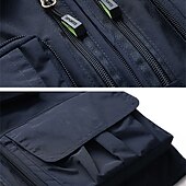 preiswerte Westen-Herren Weste für Wanderer Wander-Fleeceweste Ärmellos Weste Außen Atmungsaktiv Komfortabel Tasche Polyester Dunkelgrau Schwarz Gelb Jagd Angeln Klettern