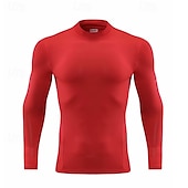 voordelige Hardloop T-shirts en Tanktops-Voor heren Hardloopshirt Compressieshirt Lange mouw T-shirt Casual Sportkleding Herfst Hoge nek Ademend Sneldrogend Sportschooltraining Hardlopen Wandelen Sportkleding Sportkleding Effen
