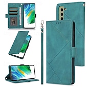 abordables Coques Samsung-téléphone Coque Pour S23 S22 S21 S20 Plus Ultra S21 FE A72 A52 A32 A22 A12 A71 A51 A31 A21s S20 FE Couvercle rabattable Avec Support avec dragonne Fente pour carte Rétro TPU faux cuir