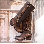 abordables Calzado-Retro Antiguo Medieval Renacimiento Zapatos bota vaquera Botas planas de jazz Pirata élfico Color sólido Hombre Mujer Pirata Víspera de Todos los Santos Carnaval Mascarada Rendimiento Casual Diario