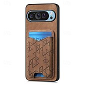 זול תיק טלפון אחר-טלפון מגן עבור Pixel 9 Pro Pixel 9 Pro XL Pixel 8 Pro Pixel 8 פיקסל 9 Pixel 7 Pixel 7 Pro Pixel 6 Pixel 6 Pro כיסוי אחורי עם מעמד חריץ לכרטיס עמיד בזעזועים רטרו TPU PC עור PU