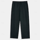 economico Pantaloni Elite da Uomo-Per uomo Pantaloni Semplice Lunghezza intera Casuale Quotidiano Nero Micro-elastico