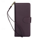 economico Cover Samsung-telefono Custodia Per Piegatura a Z 7 Z Fold 6 Z Fold 5 Z Fold 4 Z Fold 3 Copertura Posteriore con Supporto Con Cinturino da Polso Slot per Carte Retrò TPU Pelle PU