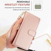 economico Cover Samsung-telefono Custodia Per Piegatura a Z 7 Z Fold 6 Z Fold 5 Z Fold 4 Z Fold 3 Copertura Posteriore con Supporto Con Cinturino da Polso Slot per Carte Retrò TPU Pelle PU