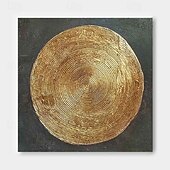 preiswerte Stillleben-Gemälde-handgemalte 3D abstrakte Goldgemälde auf Leinwand handgemachte reich strukturierte Acrylmalerei moderne Wandkunst handgemaltes dickes Kunstwerk Foliengoldgemälde für Wohnzimmerwanddekoration