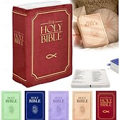 お買い得  装飾用クッションカバー-聖書の詩が開く聖書の枕本ぬいぐるみ、柔らかいぬいぐるみの本枕、お母さんへの聖書の贈り物、子供のための聖書のおもちゃ、子供、女性へのキリスト教の贈り物