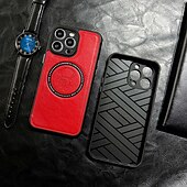 economico Cover per iPhone-telefono Custodia Per iPhone 15 14 Pro Max Plus iPhone 13 12 11 Pro Max Copertura Posteriore Magnetico Supporta la Ricarica Wireless Resistente agli urti Retrò TPU Pelle PU