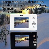 cheap Digital Camera-4K Digital Camera Point and Shoot Photography Travel Selfie Camara 2.4inch Screen Entry-Level Gift Compact Digicam Selfie Mini Retro Cam