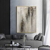 preiswerte Pop-Ölgemälde-handgemaltes Ölgemälde mit Folie, goldenes Ölgemälde, abstrakte graue Gemälde auf Leinwand, handgefertigtes Acrylgemälde mit reichhaltiger Struktur, moderne Wandkunst, handgemaltes Kunstwerk für die