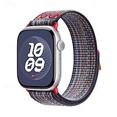 baratos Pulseiras de Apple Watch-Pulseira Esportiva Compatível com Pulseira Apple Watch 38mm 40mm 41mm 42mm 44mm 45mm 49mm Ajustável Tecido pulseira de substituição para iwatch Ultra 2 Series 9 8 7 SE 6 5 4 3 2 1