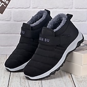 preiswerte Winter- und Schneestiefel-wasserdichte Winter-Wanderstiefel für Herren – rutschfeste Sohle, warmes Kunstfellfutter und Klettverschluss