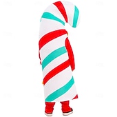 billiga Barnkostymer-Candy Cane Julpyjamas Pojkar Flickor Cosplay kostym Barn Jul Nyår Jul Fest Onesie
