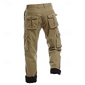 preiswerte Cargohosen-Herren Outdoorhosen Cargohosen Wanderhosen Fleecegefütterte Hosen Militär Frühling Herbst Außen Normale Passform Warm Atmungsaktiv Hosen Schwarz Armeegrün Jagd Klettern Camping / Wandern