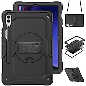 זול כיסוי טאבלט Samsung-לוּחַ כיסויים מכסים ל עבור Samsung Galaxy Tab S9 Plus 12.4&quot; S9 Ultra 14.6&quot; S8 Ultra 14.6&#039;&#039; ידית מחזיק עפרונות רצועת כתף תבנית גאומטרית סיליקון