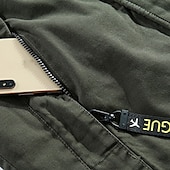 abordables Softshell, polares y chaquetas de montaña-Hombre Chaqueta de lana Al aire libre Forro Polar Resistente al Viento Trajes de senderismo Ropa de senderismo Invierno Otoño Paravientos Color sólido Negro Verde Ejército Caqui