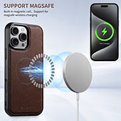 Недорогие Чехлы для iPhone-телефон Кейс для Назначение iPhone 16 Про Макс Плюс Айфон 15 Про Макс Плюс iPhone 14 13 12 Pro Max Plus iPhone 14 Pro Max iPhone 13 12 Pro Max Кейс на заднюю панель со стендом Съемный Магнитный Ретро