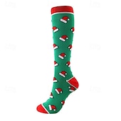 abordables Calcetines de running-Calcetines de yoga Calcetines de Navidad 1 Par Hombre Mujer Calcetines de compresión A prueba de resbalones Transpirable Reductor del Sudor Cómodo Entrenamiento de gimnasio Baloncesto Fútbal