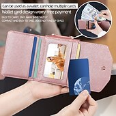 cheap Samsung Cases-Phone Case For Z Flip 6 Z Flip 5 Z Flip 4 Z Flip 3 Back Cover with Stand Holder with Wrist Strap Card Slot Retro TPU PU Leather